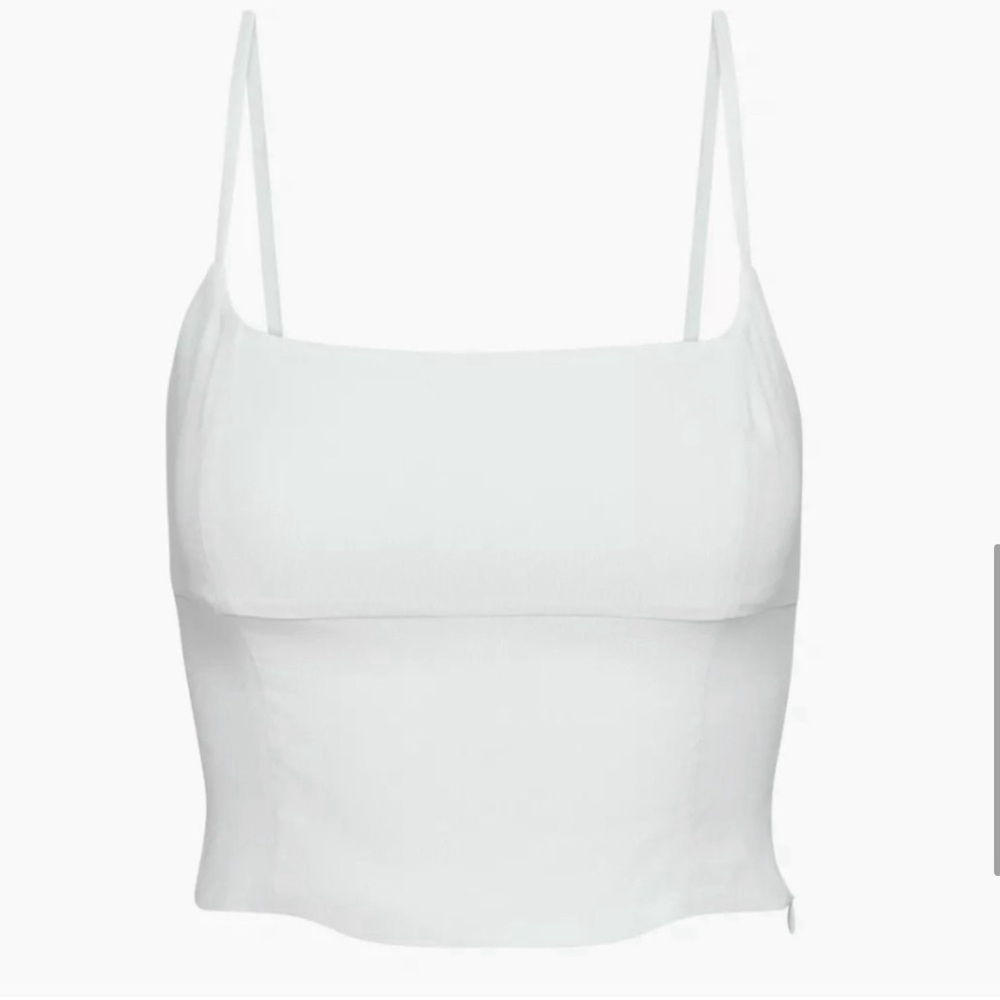 Aritzia Wilfred Basel Bustier in GLOSS GREEN